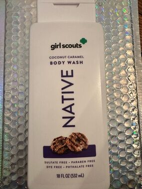 Native Girl Scouts Coconut Caramel Body Wash -limited addition never used!